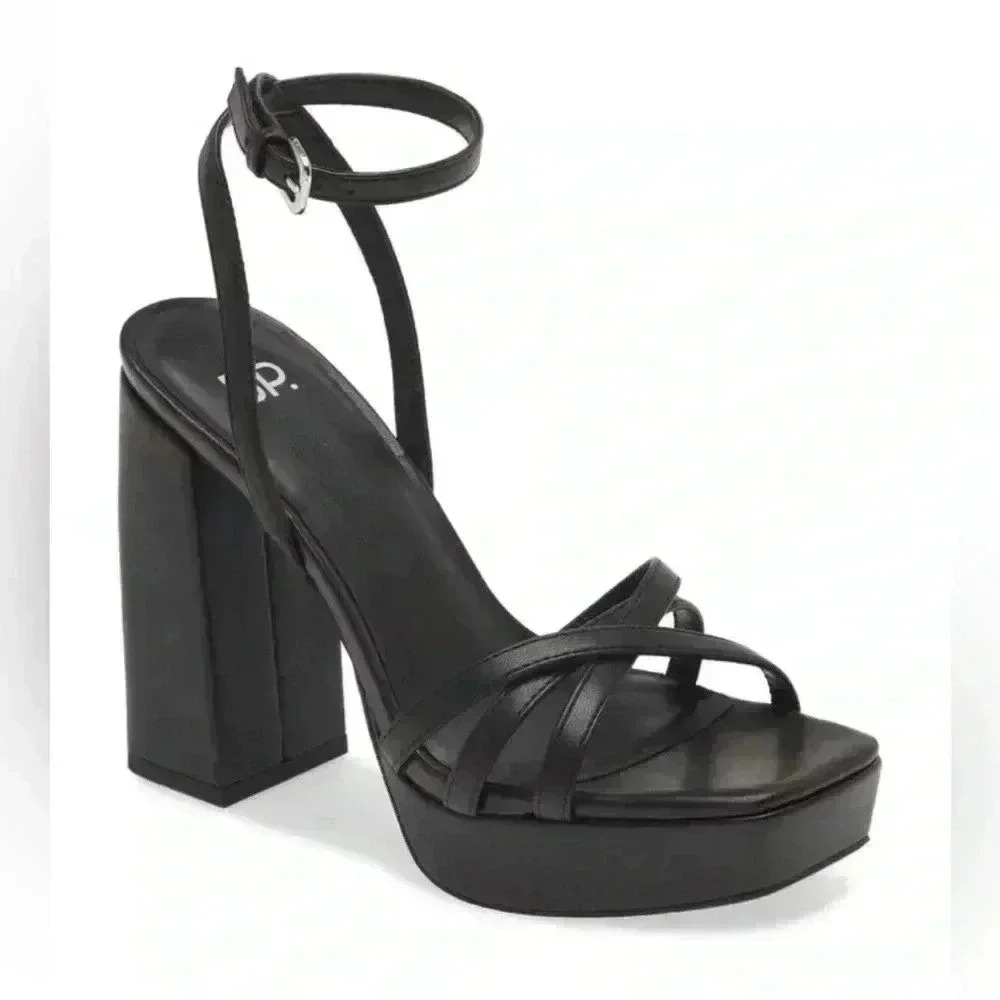 ❤️BP Women's Black Tavey Ankle Strap Sandals Size 11